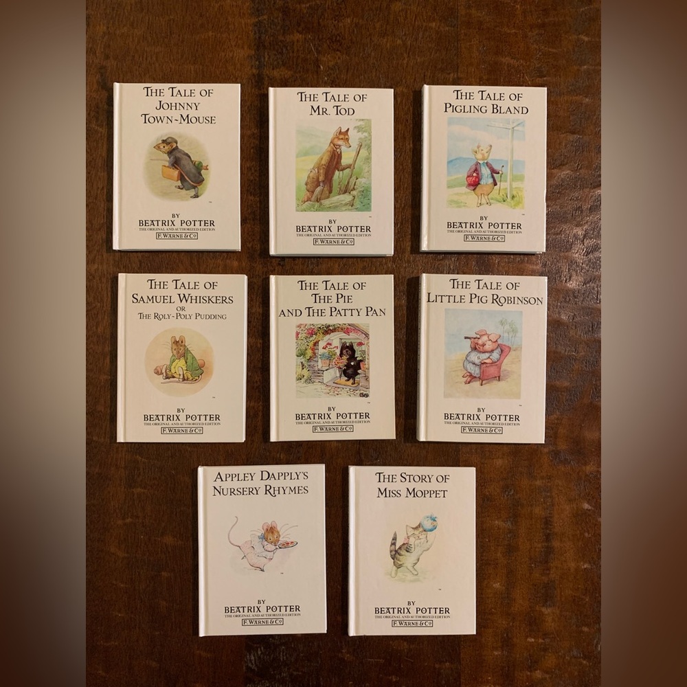 VTG The Original Peter Rabbit By Beatrix Potter 8pc Hardcover Book Set